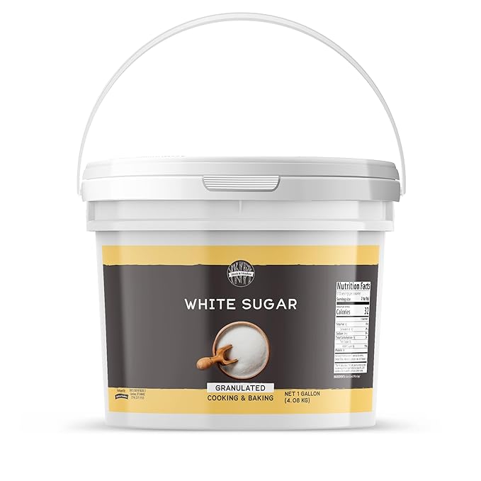 Birch &amp Meadow Granulated White Sugar 1-Gallon Bucket Bulk Size Cooking &amp Baking Cookies &amp Cakes (144 Ounces)