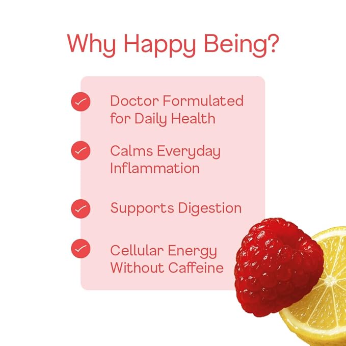 Happy Being White Tea Variety Pack – Blueberry &amp Peach Antioxidant &amp Polyphenol Rich Infused with Turmeric Elderberry Caffeine Free Plant-Based Low Sugar &amp Low Calorie Drinks 12oz (