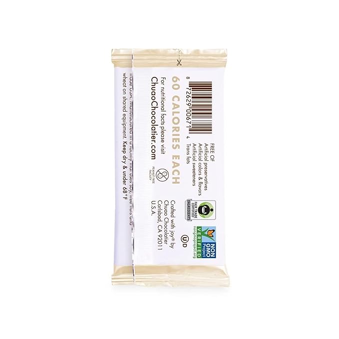 Chuao Chocolatier Salted Chocolate Crunch Gourmet Dark Chocolate Mini Bars | For Gift Baskets Birthday Thank You Care Package | 100 Pack 0.39 oz Each