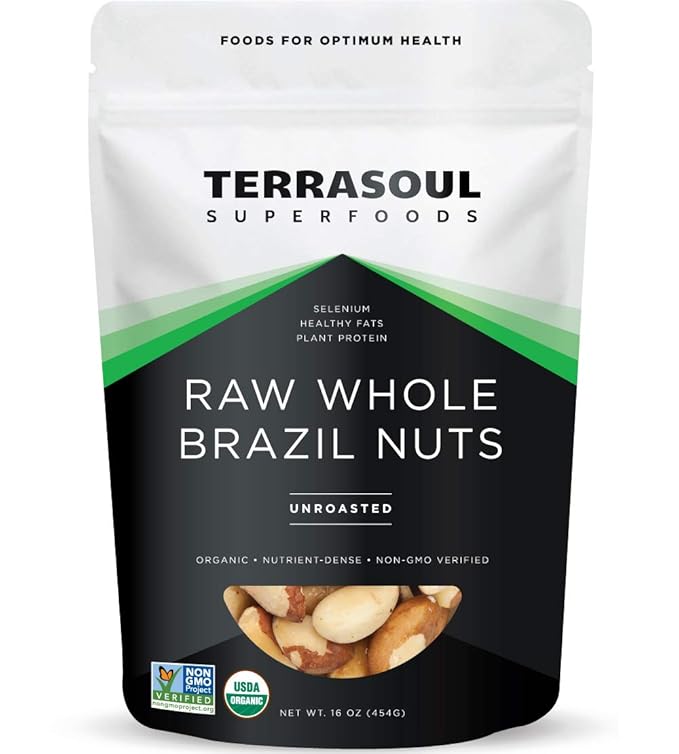 Terrasoul Superfoods Organic Brazil Nuts 1 Lb - Raw | Unsalted | Rich in Selenium