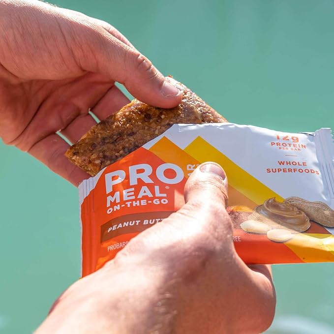 PROBAR - MEAL Bar Peanut Butter Non-GMO Gluten-Free Healthy Plant-Based Whole-Food Ingredients Natural Energy (12 Count)