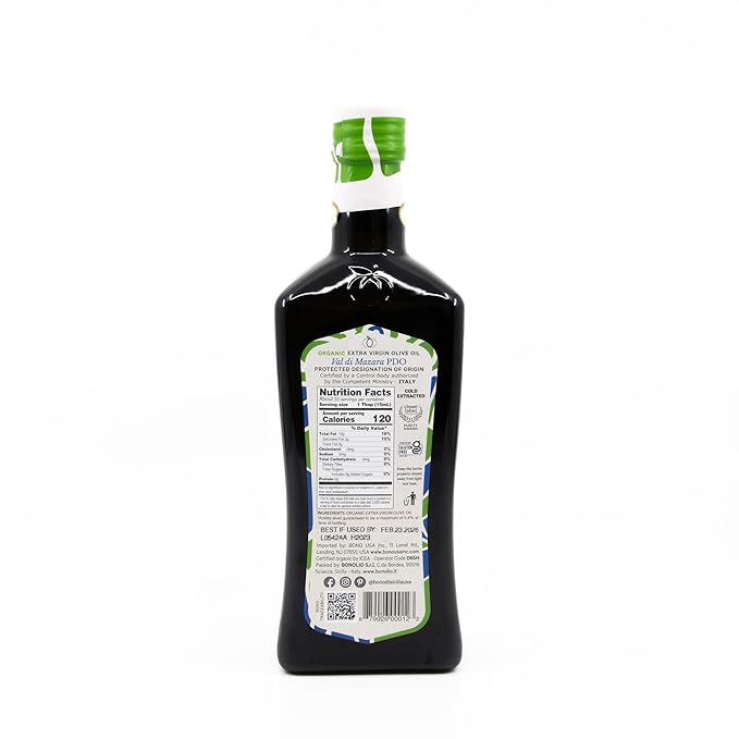 Bono Val di Mazara Sicilian PDO Organic Extra Virgin Olive Oil 16.9 Fl Oz