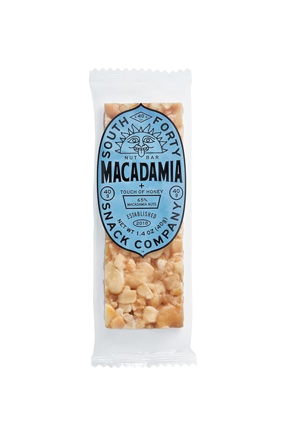 South 40 Snacks Macadamia Nut Bar 12 Count 1.4 Ounce