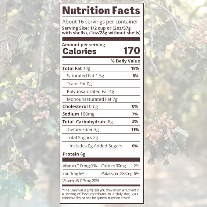 Nichols Farms California Grown Pistachios InShell Nutrient Rich Snack Packs Roasted Garlic 2LB