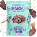 Brooklyn Biltong Air Dried Grass Fed Beef Snack South African Beef Jerky (8 oz Pack of 1) - Whole30 Approved Paleo Keto Gluten Free Sugar Free Made in USA - (Garlic)