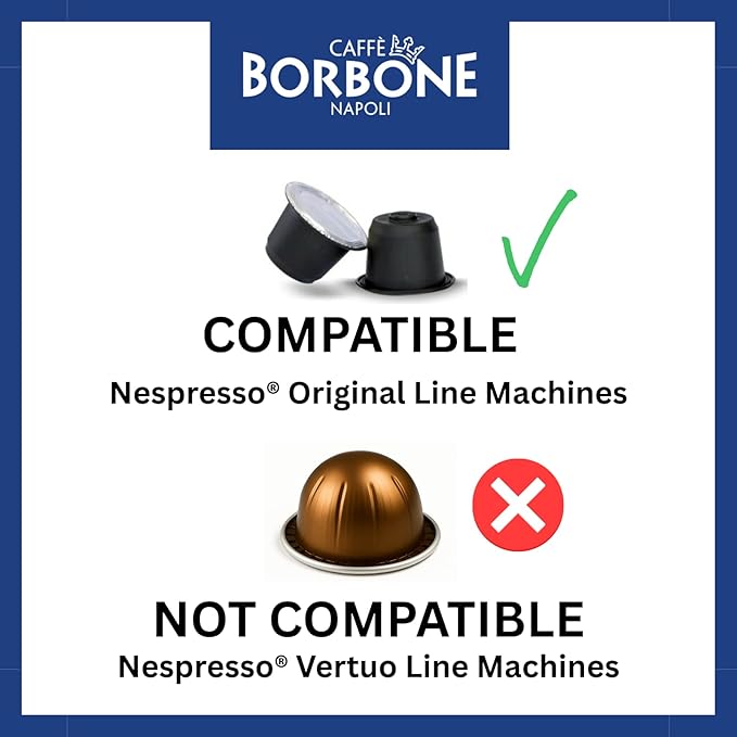 Caffè Borbone Red Blend Nespresso Compatible Espresso Coffee Pods 100 Count Espresso Pods