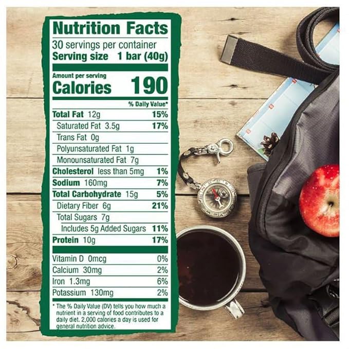 Gluten-Free Protein Bars Peanut Butter Dark Chocolate 30-Pack Compatible with Nature Valley