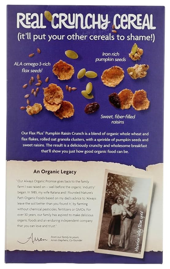 Nature's Path Organic Flax Plus Pumpkin Crunch Cereal 12.35 Ounce
