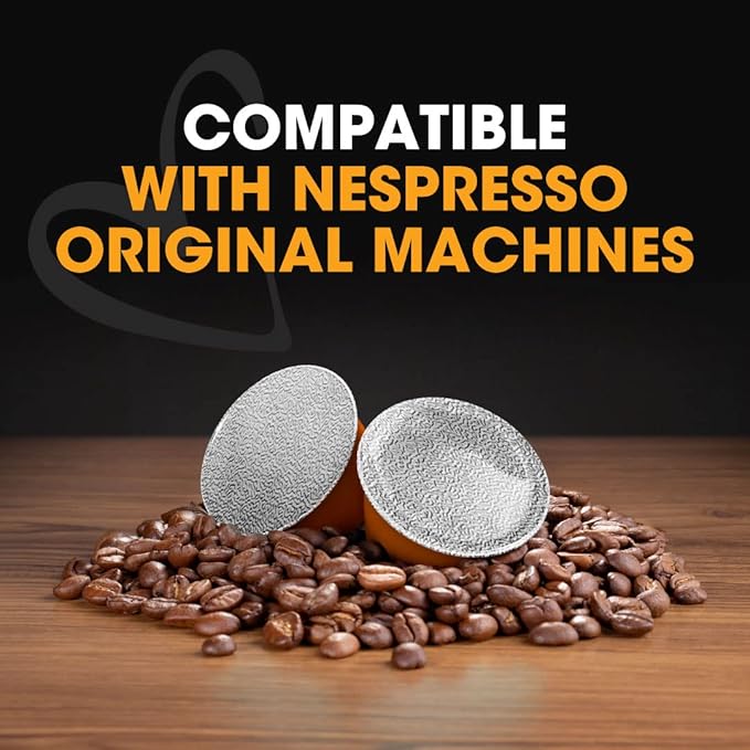 Italian Coffee for Espresso Lovers pods compatible with Nespresso Original machines Italian Expresso capsules (100 Lungo regular pods 100 Count (Pack of 1))