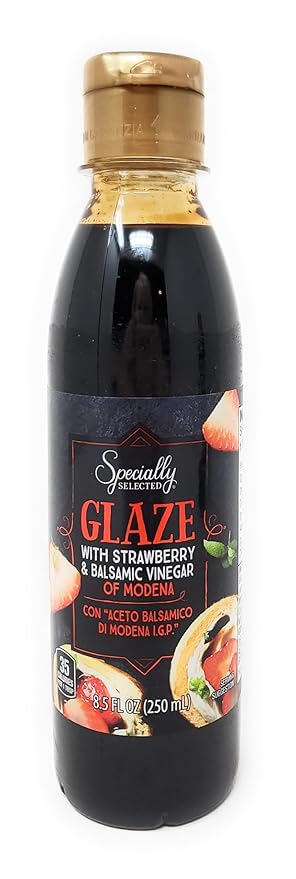Balsamic Glazes with Strawberry and Balsamic Vinegar of Modena 8.5 fl oz/250 ml Product of Italy (Pack of 2)