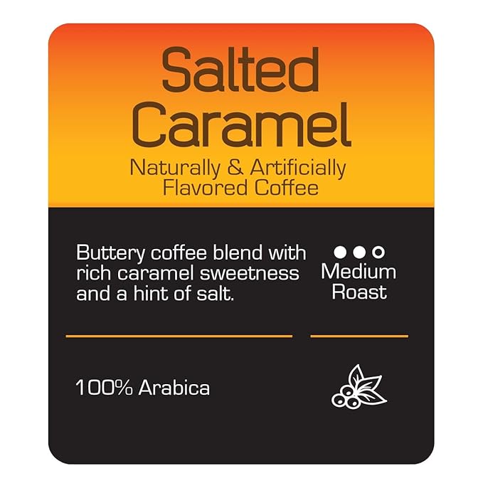 Roast Ridge Single Serve Coffee Pods for Keurig K-Cup Brewers Medium Roast Salted Caramel 60 Count
