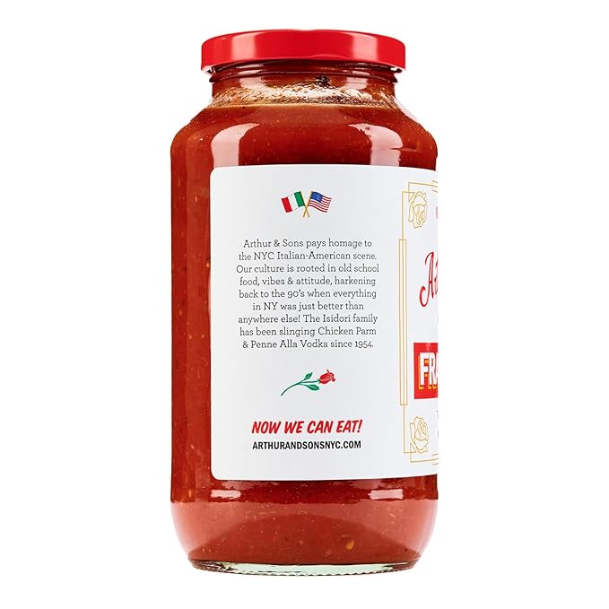 Arthur and Sons Fra Diavolo Sauce - Authentic Spicy Italian Recipe Premium Quality All-Natural Ingredients Non-GMO Gluten-Free Perfect for Pasta Pizza Seafood and Cooking - 2 Pack (48oz)