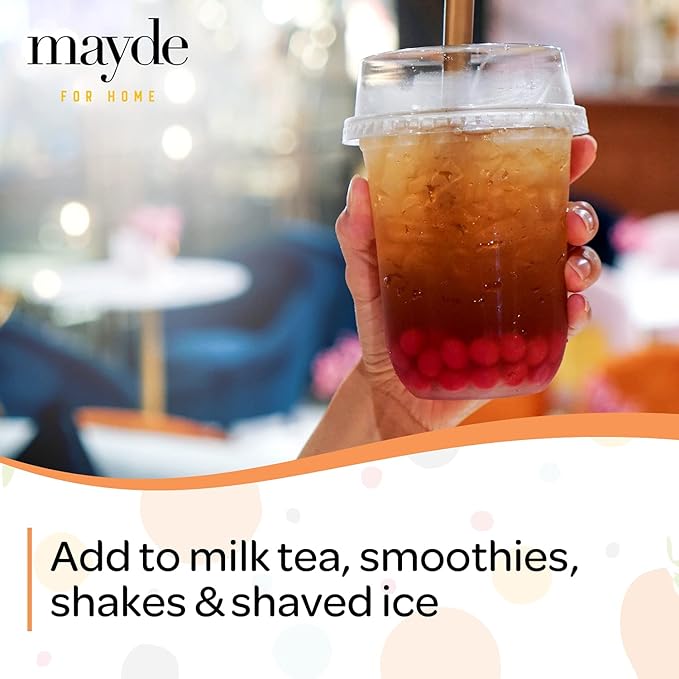 Mayde Popping Boba Pearls Popping Boba Balls For Drinks Bubble Fruit Popping Pearls For Bubble Tea Smoothies &amp More Mango Flavor 7 Pounds