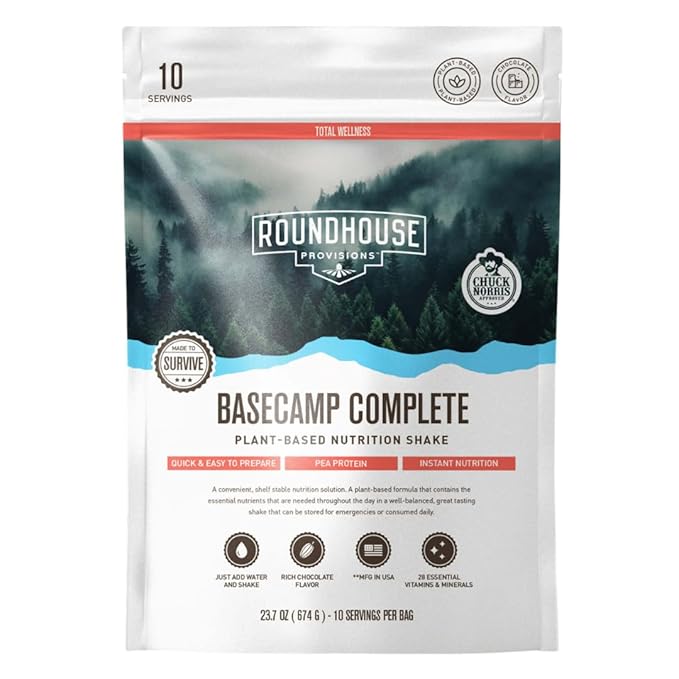 Roundhouse Provisions Survival Bundle - Basecamp Complete 3 Day Emergency Meal Kit Survival Mode Emergency Ration Bars