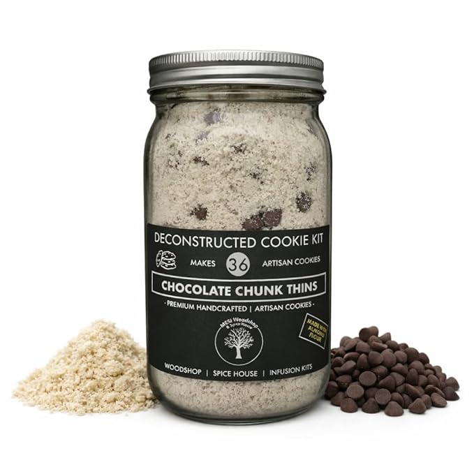 Chocolate Chunk Overload | Gluten Free Cookies| Chocolate Chip Cookie Mix | Cookie Dough Mix Makes 36 Thin Almond Flour Cookies| A Sweet Healthy Desert Made With Almond Flour