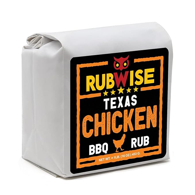 Texas Style Chicken Rub &amp Pork Rub by Rubwise | BBQ Rub &amp Spices for Smoking &amp Grilling | Dry Rubs | Great on Chicken Turkey Duck Burgers Chops Pork Butt Tenderloin &amp More | NO M