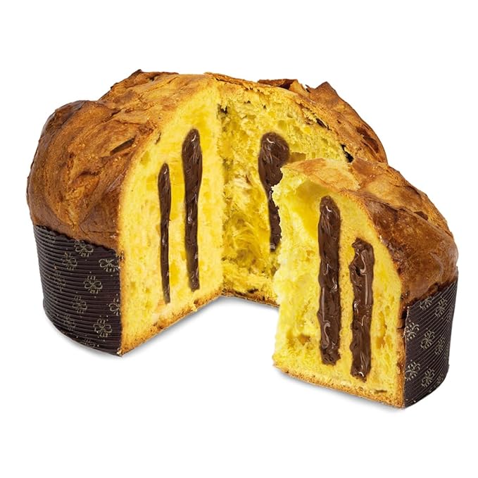 Giusto Sapore Authentic Italian Panettone Filled with Chocolate Cream - New and Imported from Italy Family Owned - 28.21 oz