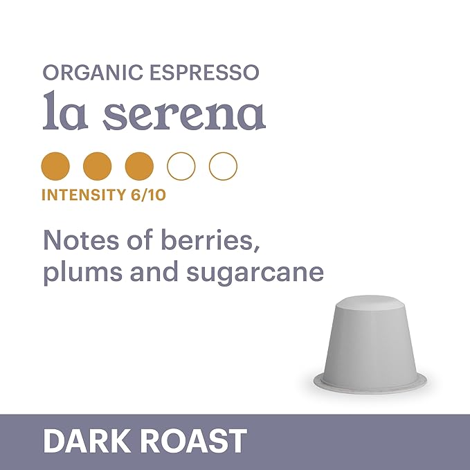 G GRANA Decaf Coffee Pods Compatible with Nespresso OriginalLine 40 Count Dark Roast Decaffeinated USDA Organic 100% Arabica Single Source Specialty Coffee Compostable Single Serve Capsules