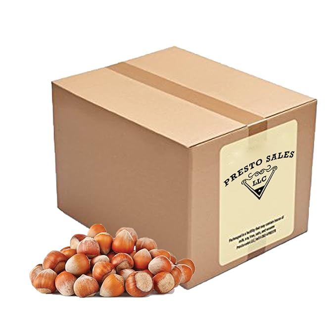 Presto Sales Filberts Hazelnuts Fresh off the tree Raw In Shell Oregon USA fun to crack - 160 oz. (10 lbs.) Convenient Bag in a Box
