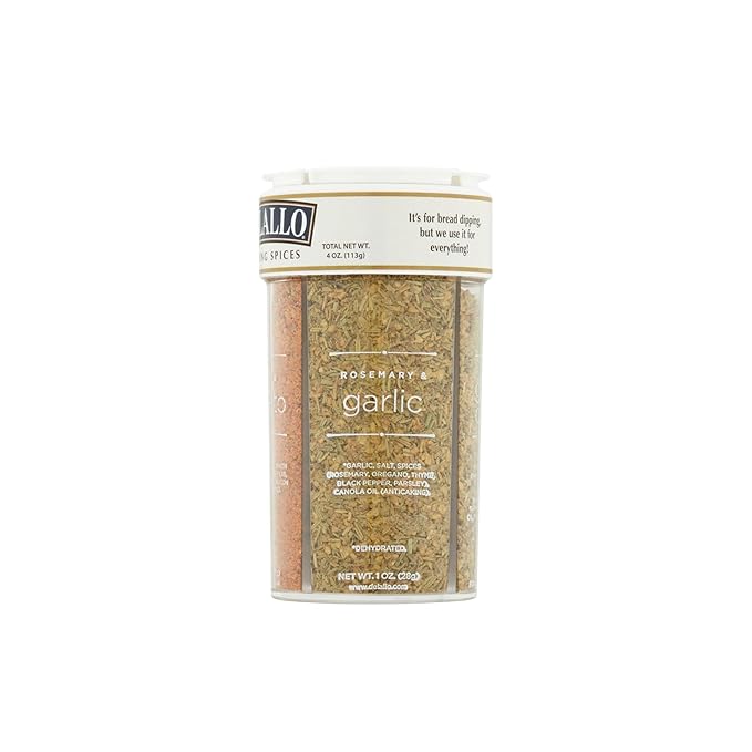 DeLallo Italian Seasoning Shaker 4 oz Container (3 Pack) with Garlic Pepper &amp Tomato Sun-Dried Tomato Rosemary and Parmesan Spices for Bread Dipping Non-GMO Gluten-Free