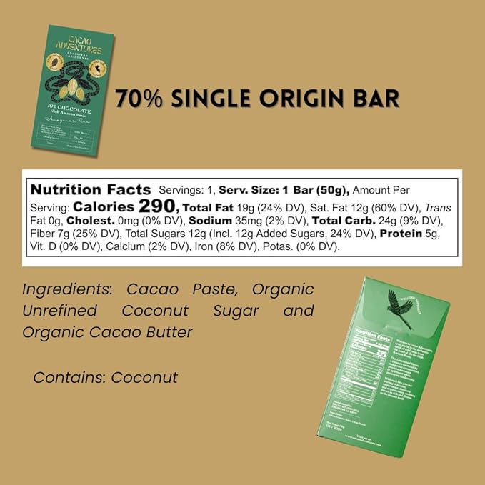 Cacao Adventures The Collection | Premium Chocolate Bars | 3 Flavors Sample Pack | Gift Set &amp Cacao Tasting Experience | 1.76 oz each (Pack of 3)