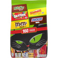 M&ampM'S SNICKERS SKITTLES &amp STARBURST Halloween Candy Bulk Chocolate and Fruity Candies Fun Size Variety Pack of Halloween Snacks Treats and Party Favors 160 Ct Bag