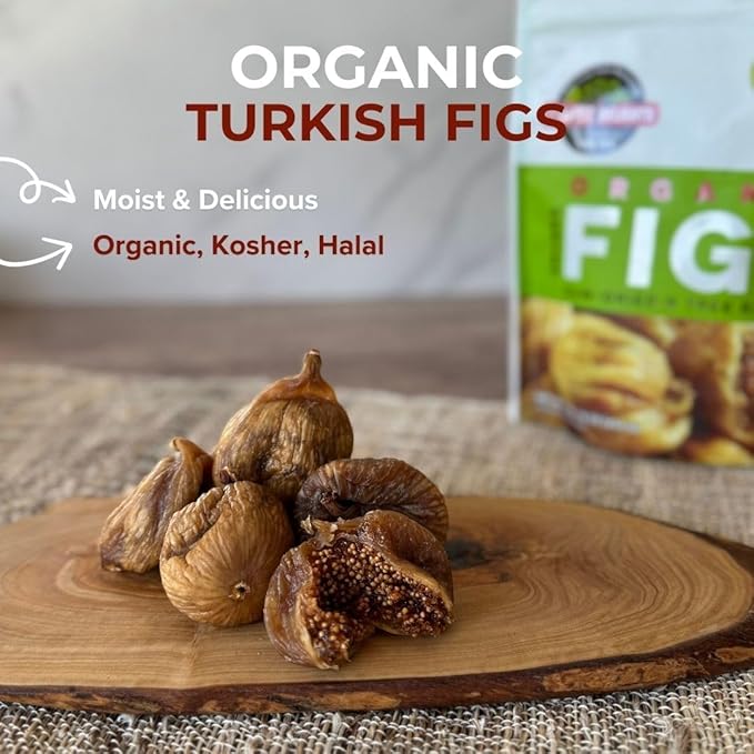 Perfect Delights Organic Turkish Figs Vegan Sun-Dried Pitted Figs Healthy Fruit Snack for Kids and Adults - Single Pack (32 oz)