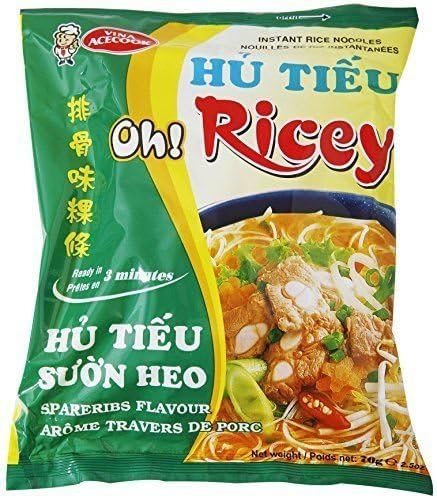 Oh! Ricey Instant Rice Noodles Hu Tieu Suon Heo Soup (Spareribs Flavor) (Case of 24)