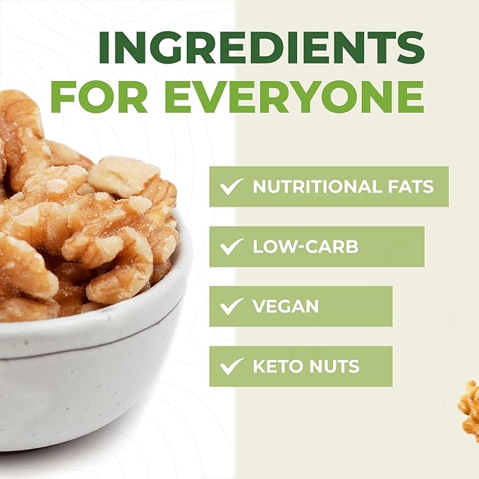 Organic Raw Walnuts – Unsalted 3 Pound (48 oz) Vacuum Sealed Non GMO No Salt Low Carb Keto Friendly &amp Vegan Snack