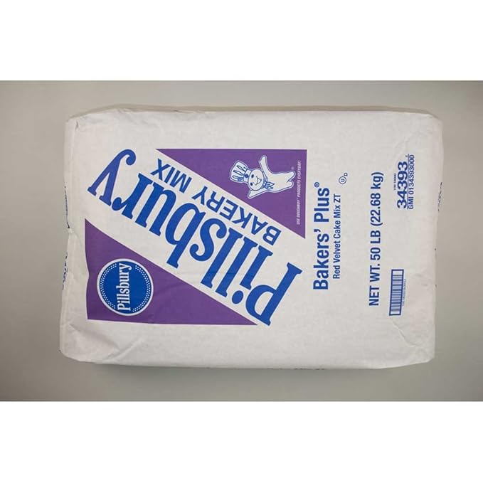Pillsbury Bakers Plus Red Velvet Cake Mix 50 Pound -- 1 each.