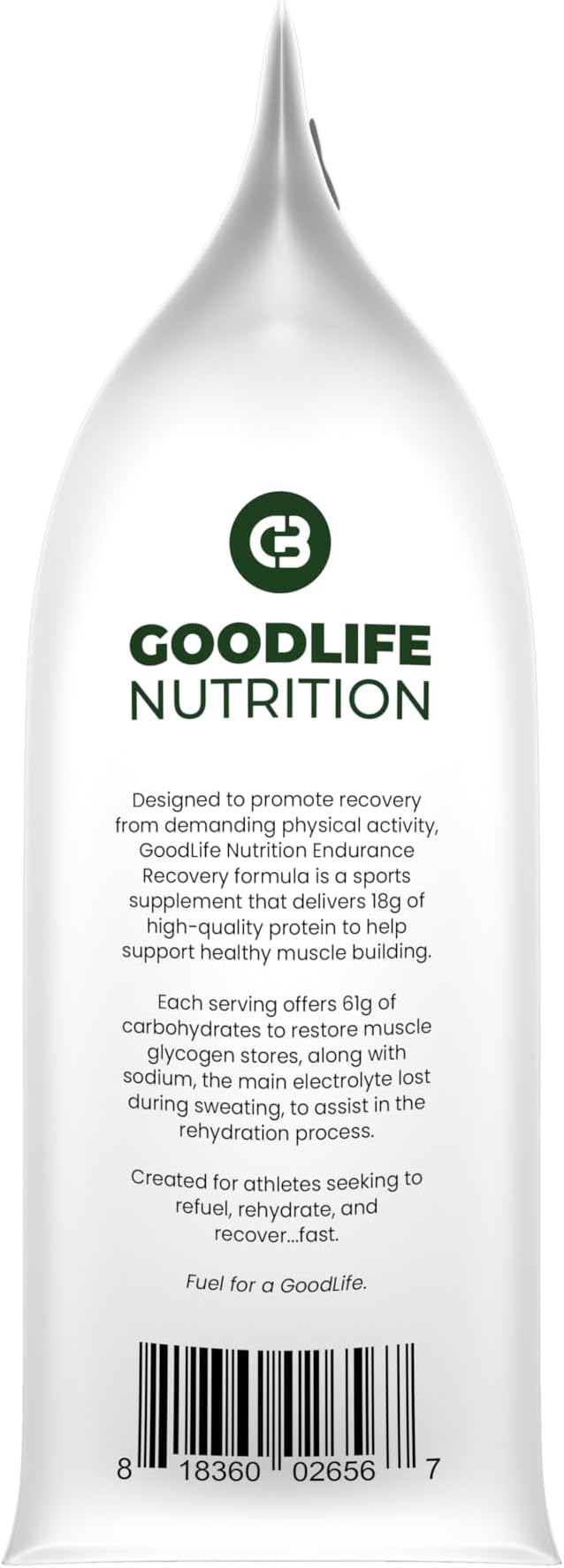 Endurance Recovery - Protein and Carbohydrate Recovery Drink Mix - Post-Workout Recovery Drink - 12 Serving Bag (Vanilla)