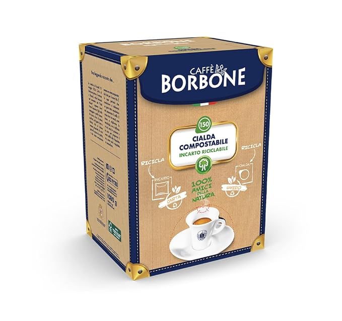 Caffè Borbone Espresso Paper Pods Half-Caff Medium Roast ESE Pods Authentic Italian Espresso - 150 Count