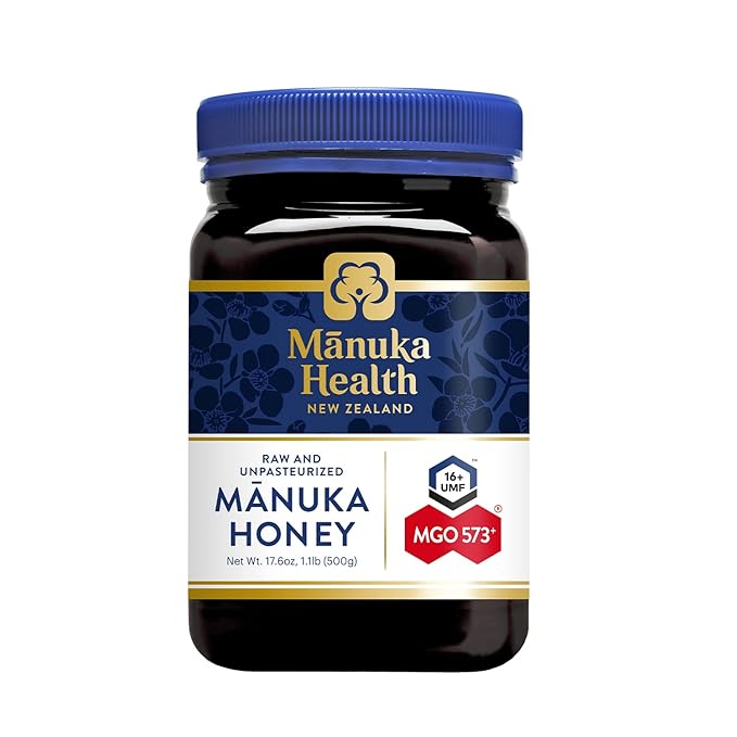 Manuka Health UMF 16+/MGO 573+ Manuka Honey (500g/17.6oz) Superfood Authentic Raw Honey from New Zealand