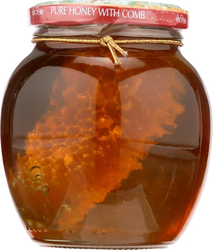 Don Victor Orange Blossom Comb Honey Globe Jar 16 Ounce (5 PACK)