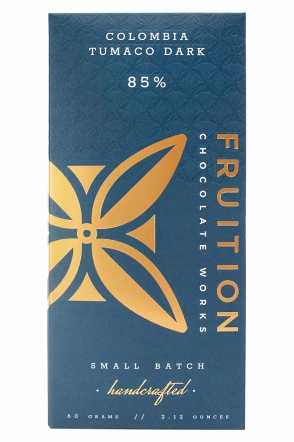 Fruition Chocolate Works Colombia Tumaco 85% Dark Chocolate Bar 2.12 Oz