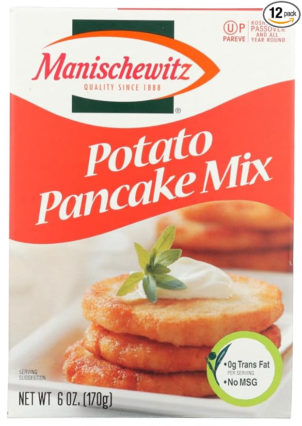 Manischewitz Potato Pancake Mix 6-ounce Boxes (Pack of 12)
