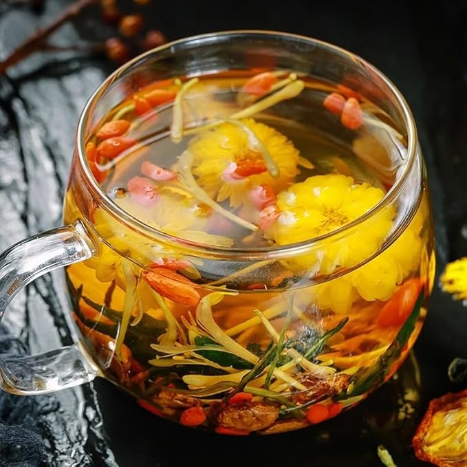 Goji Berry Chrysanthemum Tea30bagsWolfberryChrysanthemumDandelionMulberry LeafHoneysuckleCassia SeedCardeniaOrange Peel8 Excellent Raw Material Kidney Liver Formulas Plant Herbs (2)