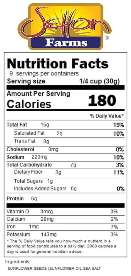 Sunflower Seeds Shelled Roasted Salted 25 Lbs. Bulk Case Kosher