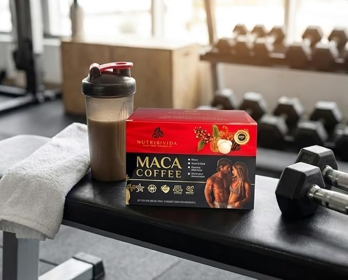 12 in 1 Maca Mushroom Coffee | Arabica Coffee with Maca | Herbs &amp Functional Mushrooms | Non-GMO Vegan | 15 Sachets