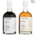 Carandini Emilio Silver Balsamic Vinegar of Modena PGI &amp Bianca Sweet White Vinegar Combo Set Premium Italian Vinegars Perfect for Mother's Day Gift | Made in Italy - 8.45 fl oz (2 Bottles)