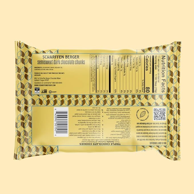 SCHARFEEN BERGER Baking Chocolate Chunks Semisweet 6 Ounce (Pack of 5)