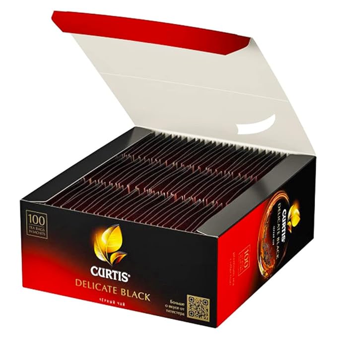 CURTIS DELICATE BLACK TEA - Gourmet Tea Bags - A Naturally Smooth &amp Rich Tasting Black Tea - Small Leaf Black Tea - 100 Count Tea Infuser Bags - 1.7g x 100 Count