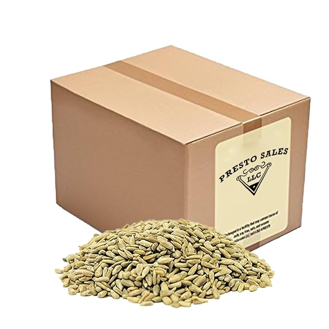 Sunflower Seeds Raw Shelled Premium Kitchen User Friendly Vegan Packed in 10 lbs. (160 oz.) resealable pouch bag by Presto Sales LLC