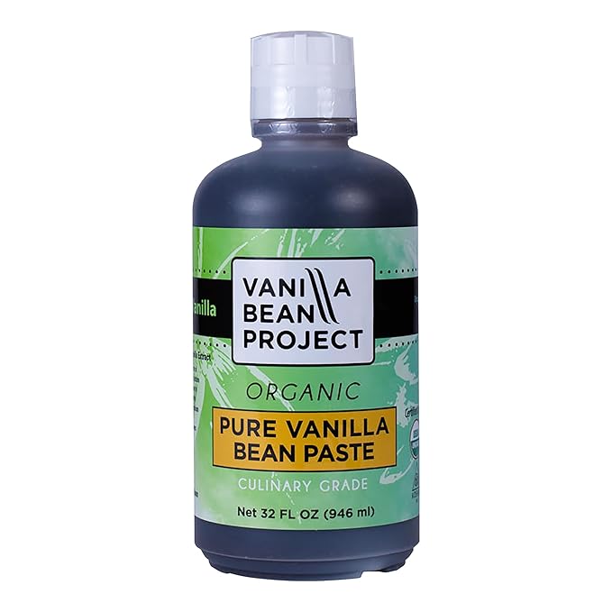 Organic Vanilla Bean Paste | Baking Necessity | Pure Vanilla for Cooking | Vanilla Bean Project | 1 Quart 32 Ounces