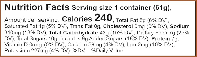 Bob's Red Mill GF Oatmeal Cup Maple &amp Brown Sugar 2.15 Ounce Cup (Pack of 8) Gluten Free Non-GMO Whole Grain Kosher