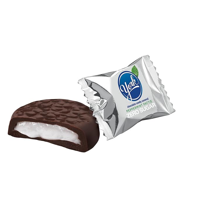 YORK Zero Sugar Chocolate Peppermint Patties Candy Bags 3 oz (12 Count)