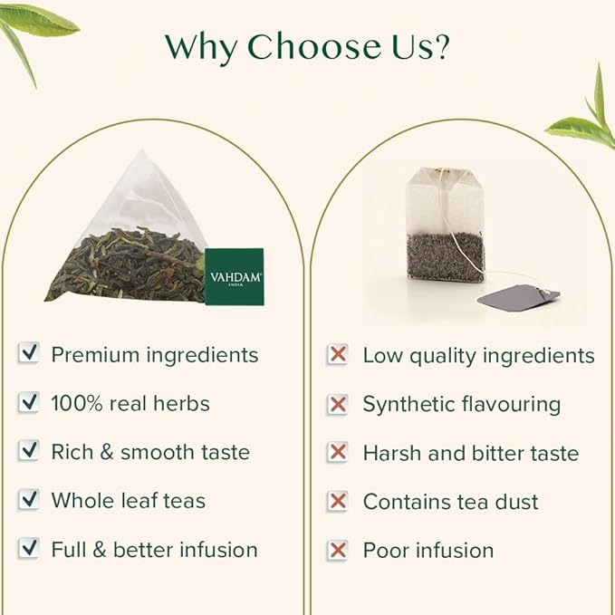 VAHDAM Exotic Darjeeling First Flush Tea Leaves (100 Black Tea Bags) High Caffeine Non GMO Gluten Free | Aromatic &amp Robust | Unblended First Flush Darjeeling Tea Bags | Resealable Ziplock Pouch