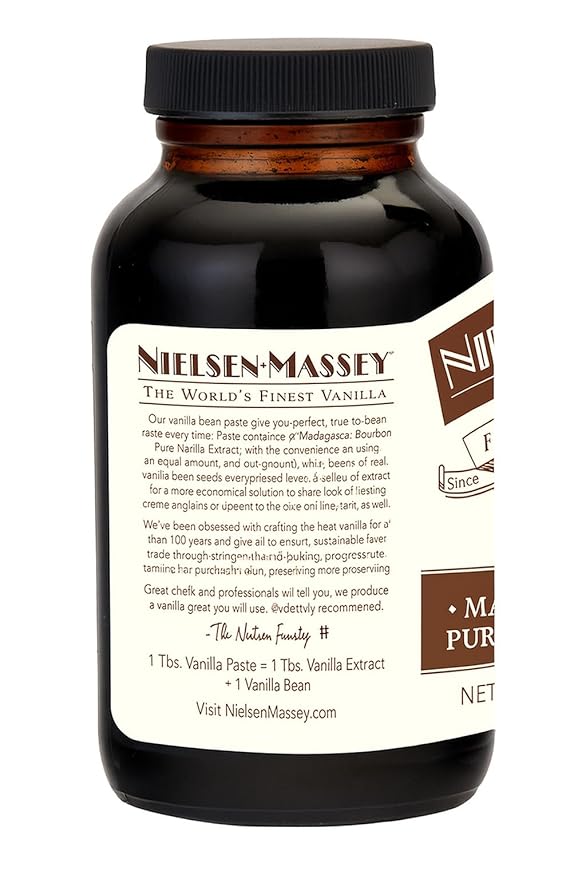 Nielsen-Massey Pure Vanilla Bean Paste 10 oz | All-Natural Certified Kosher Premium Baking &amp Cooking Vanilla with Real Bean Specks | Non-GMO &amp Gluten-Free