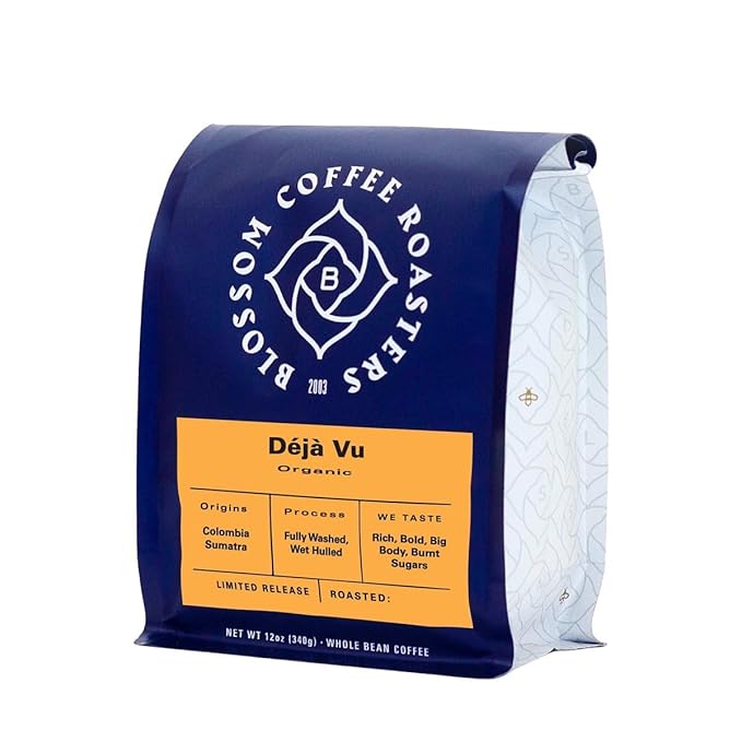 Deja Vu Blend - Roasted by Blossom Coffee Roasters - Freshly Ground Coffee - 12 Ounce Bag