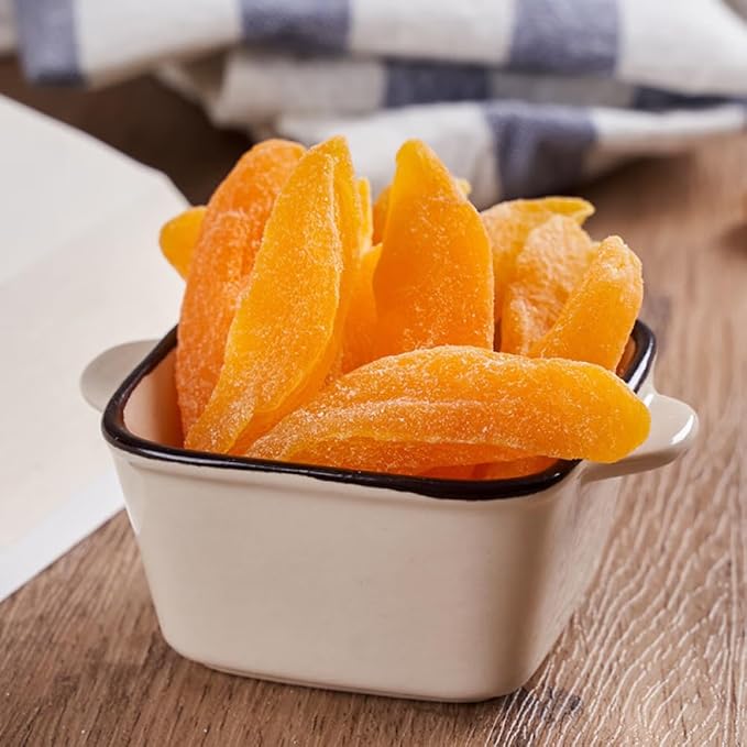 SIJIYUNLI-Dried Yellow Peach 500g/17.6oz Dried Slices Gluten Free and Vegan Free Preserved Peach Fruit Suitable for Snacks and Baking Sweet and Sour Preserved Ideal for Breakfast and Desserts